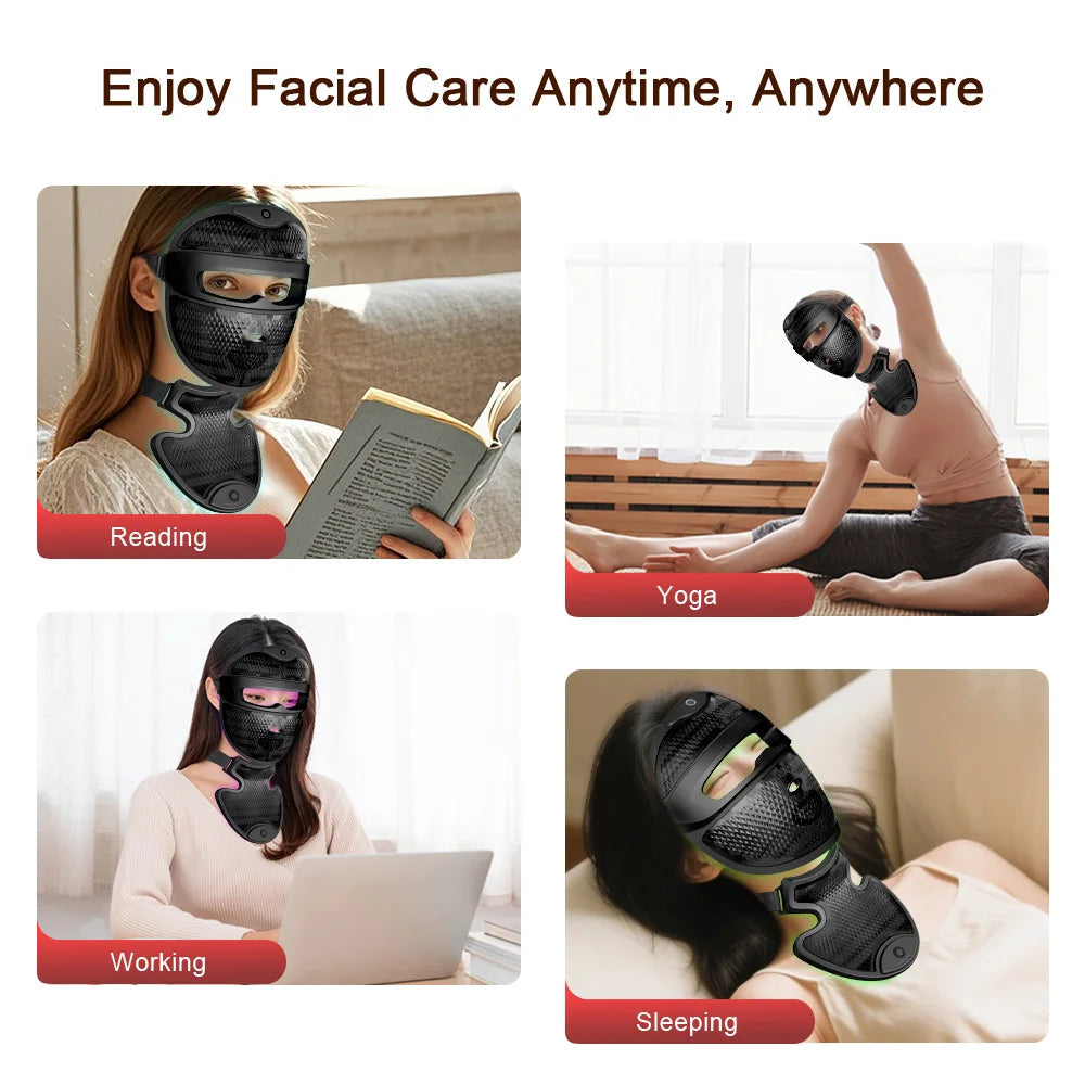 7-Color LED Light Therapy Face & Neck Mask