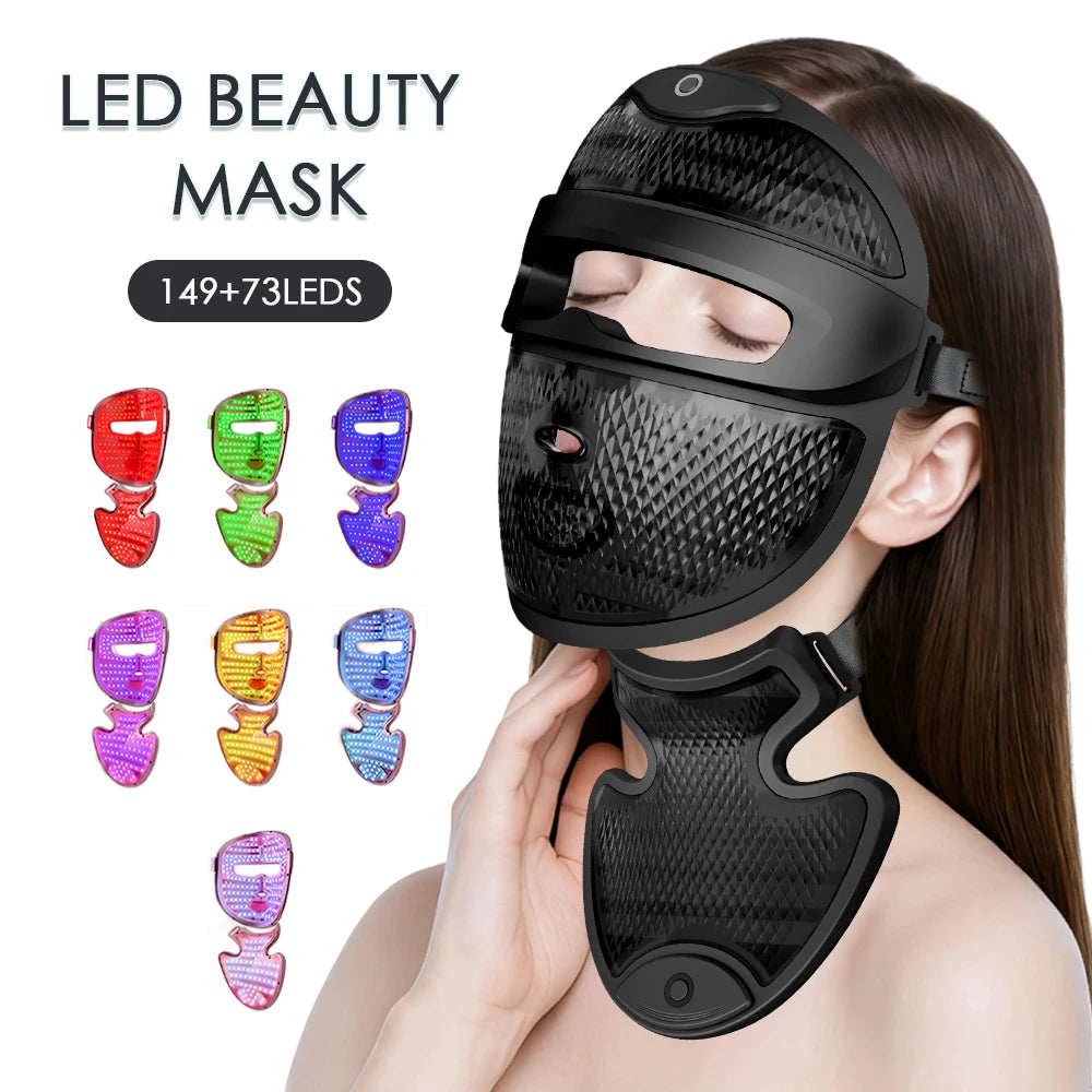 7-Color LED Light Therapy Face & Neck Mask